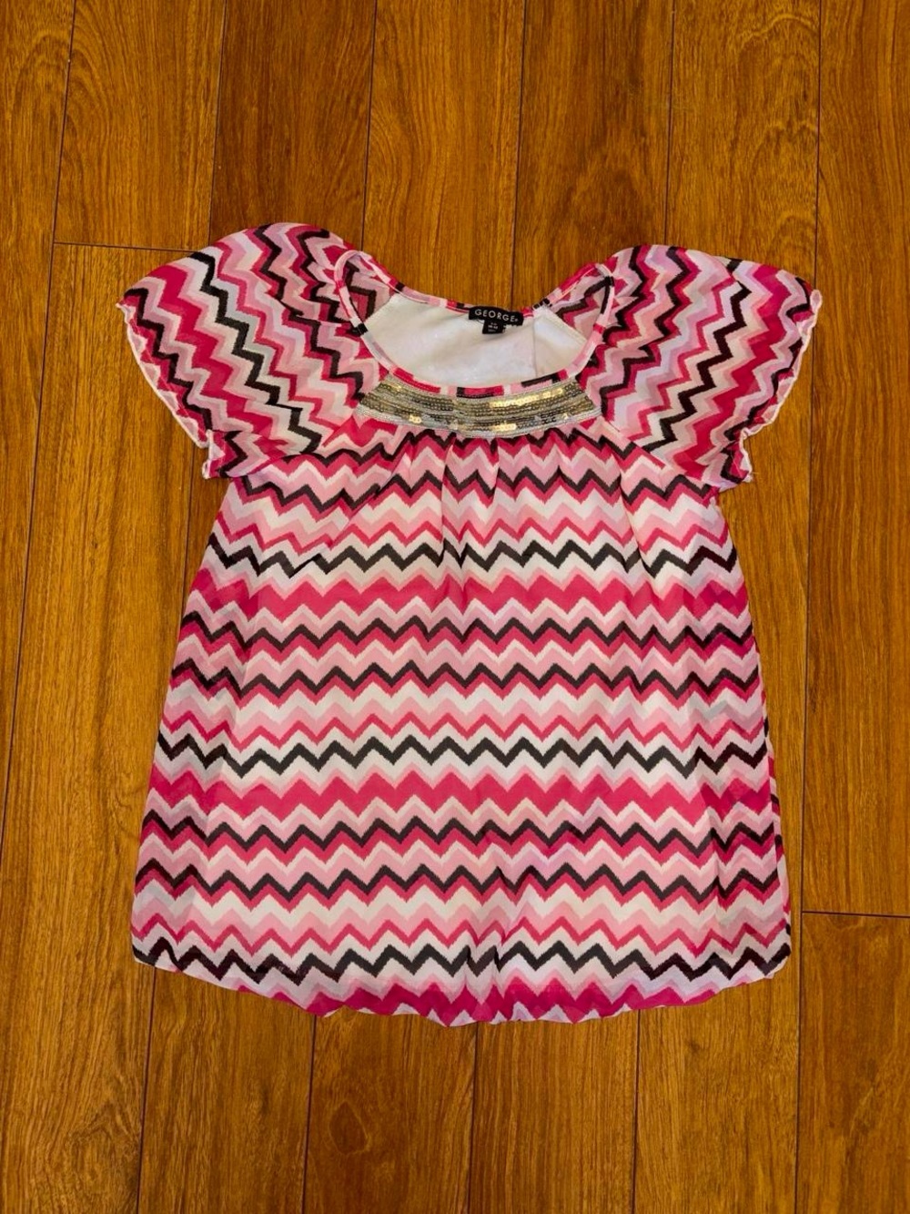 Pink y2k blouse with sequins